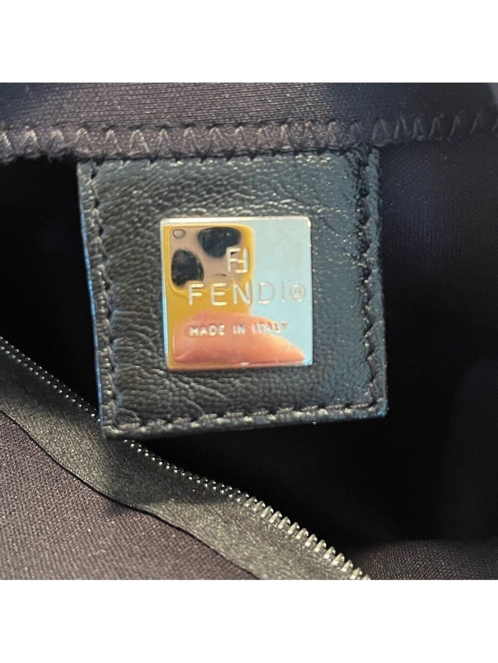 Fendi Black Shoulder Bag with Silver Buckle - Picture 14 of 15